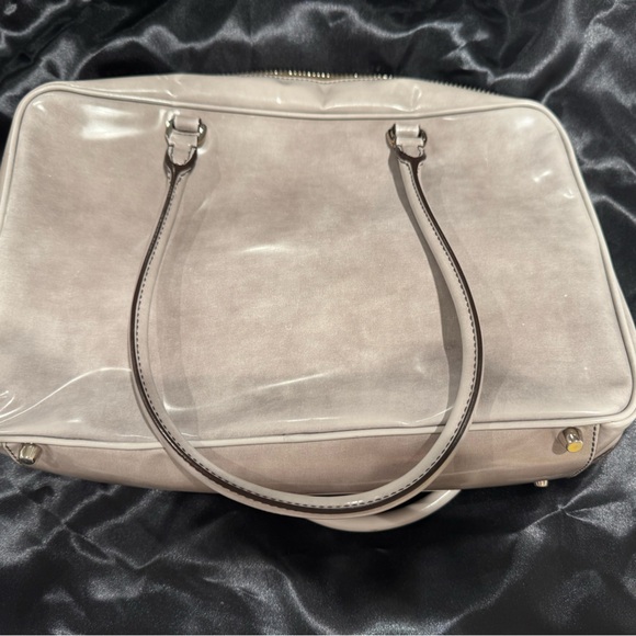 Real Prada Grey Leather Handbag Bag - Picture 2 of 9